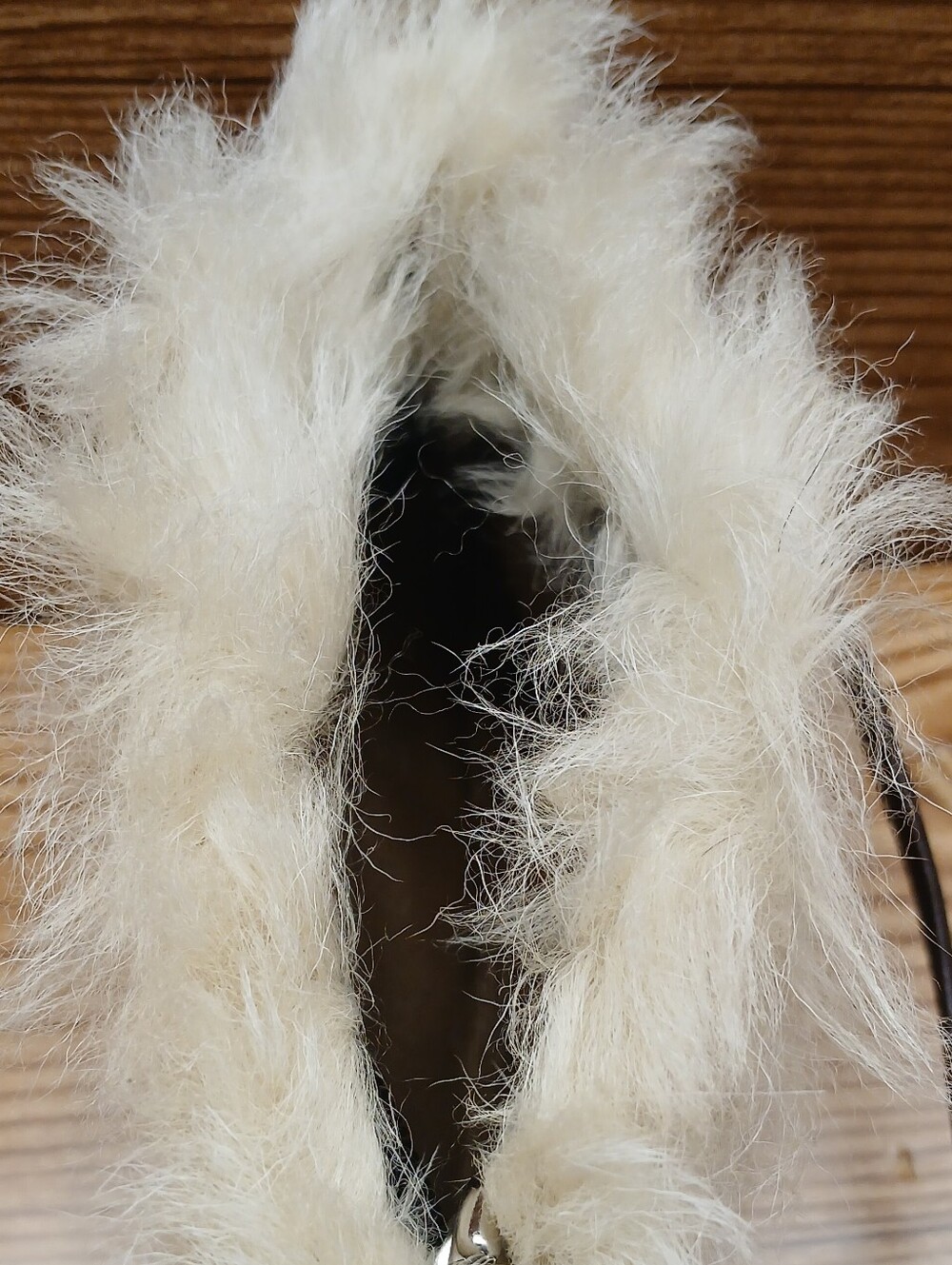 Coach Brown Signature Canvas wrislet with Trim Faux Fur - Picture 6 of 9